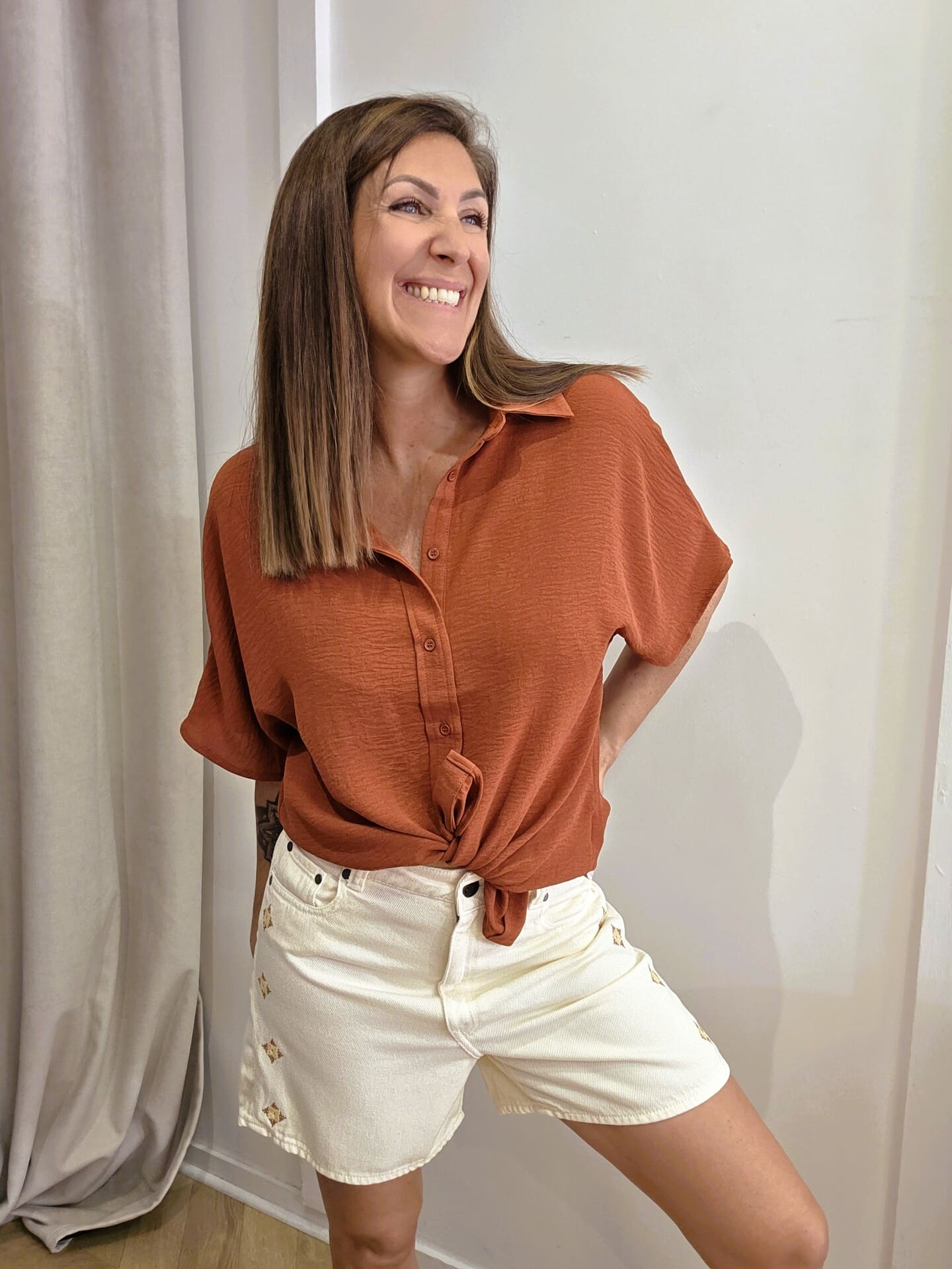 Chemise Lison terracotta