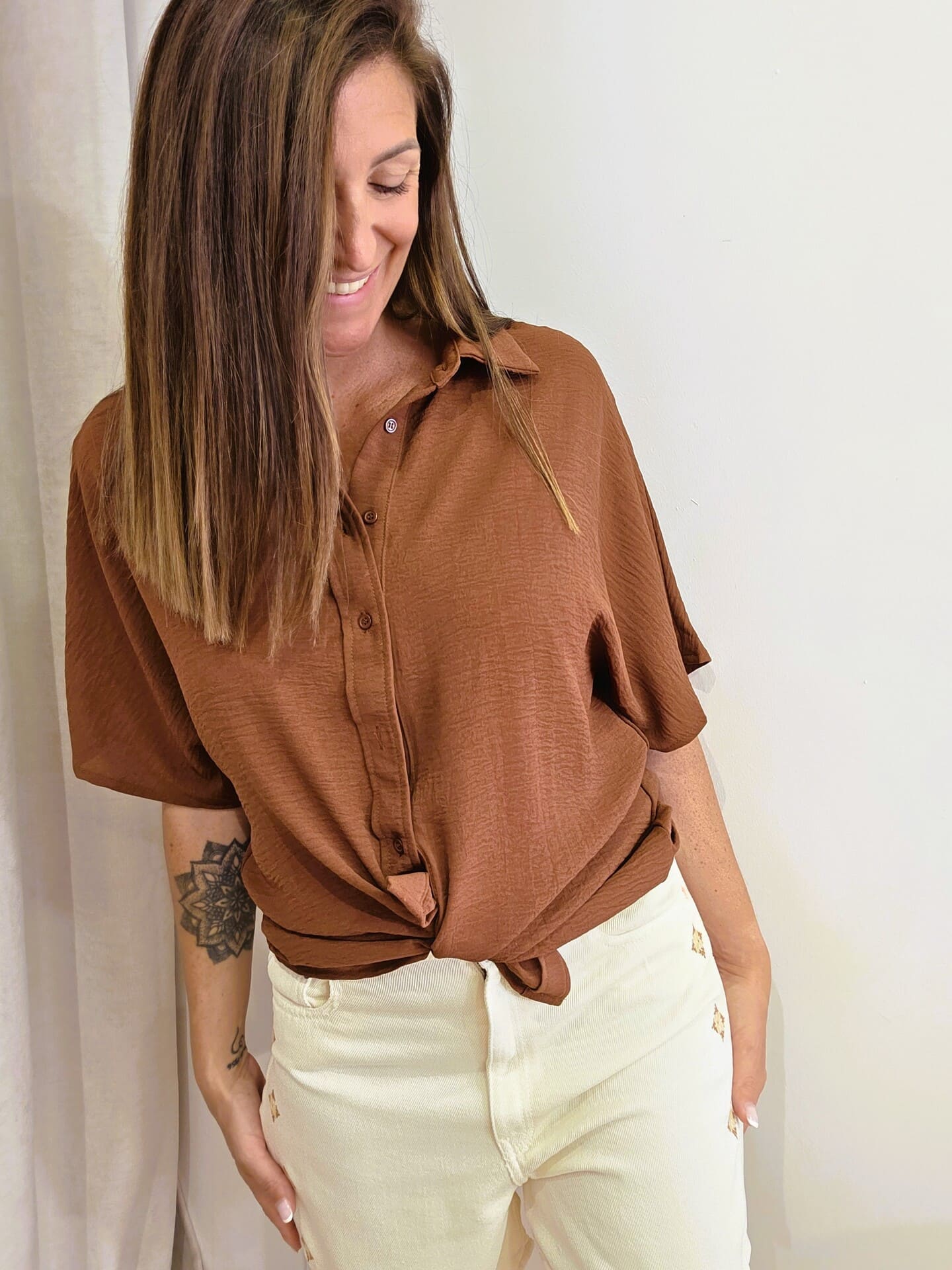 Chemise Lison café