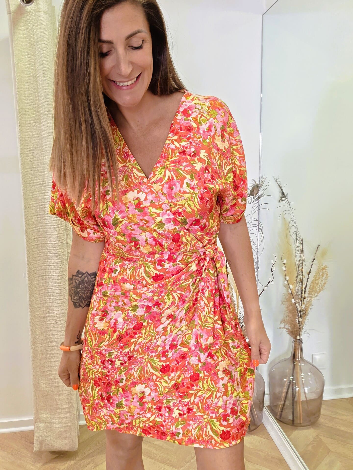 Robe Clara imprimé corail 🇫🇷
