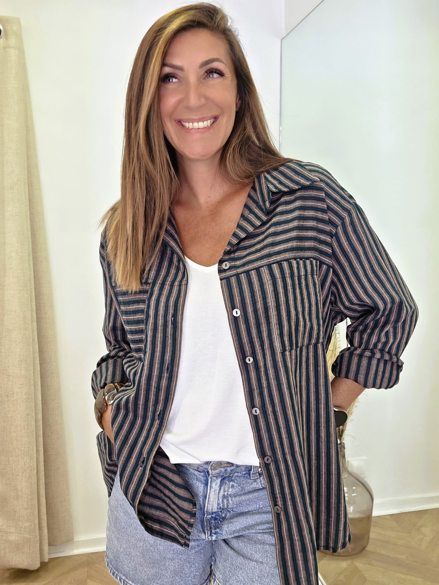 Chemise rayée fluide Sally