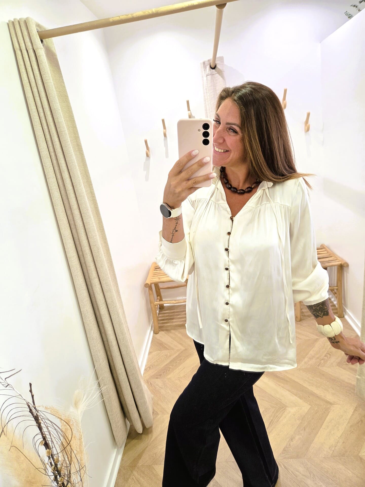 Blouse fluide Kira ivoire – Image 5