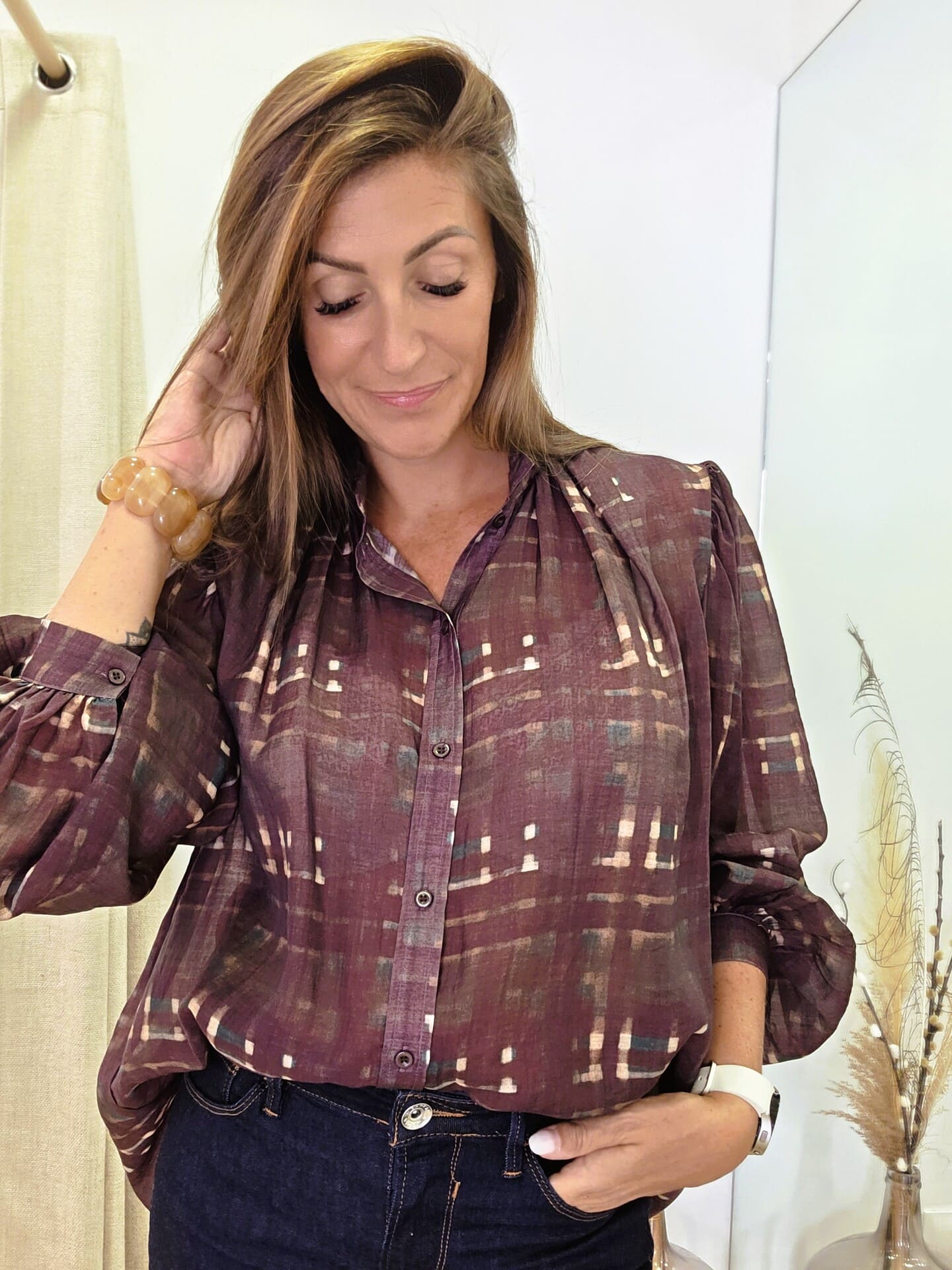 Blouse Yabbi imprimée en Tencel