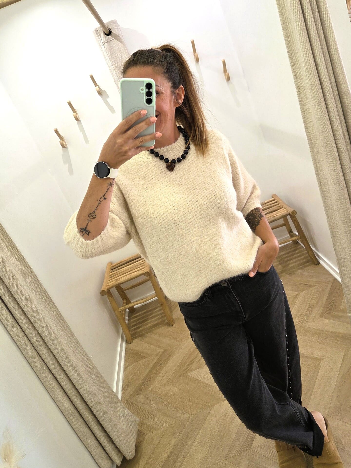 Pull beige Lycie – Image 5