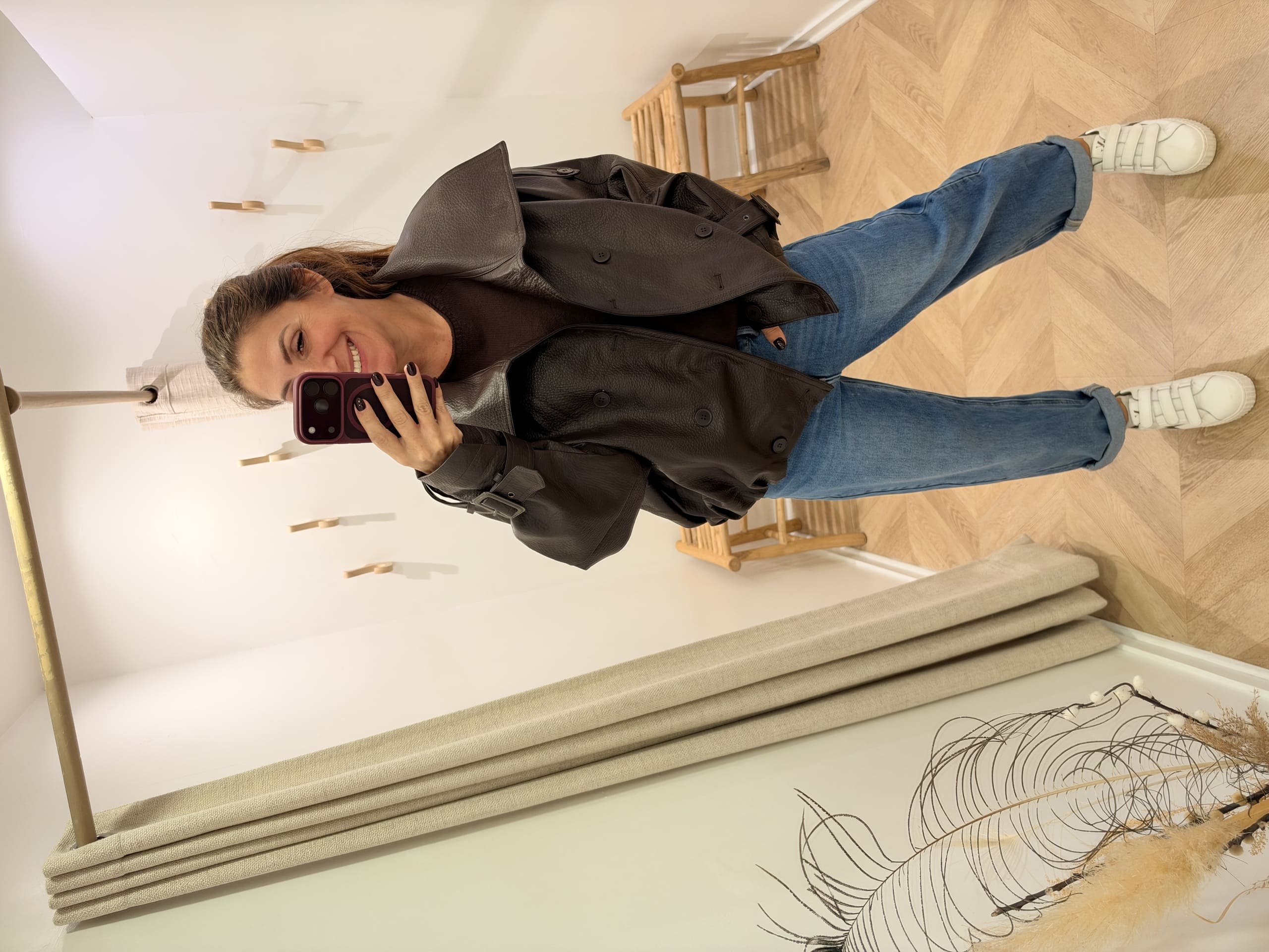 Blouson oversize Sandro chocolat – Image 9