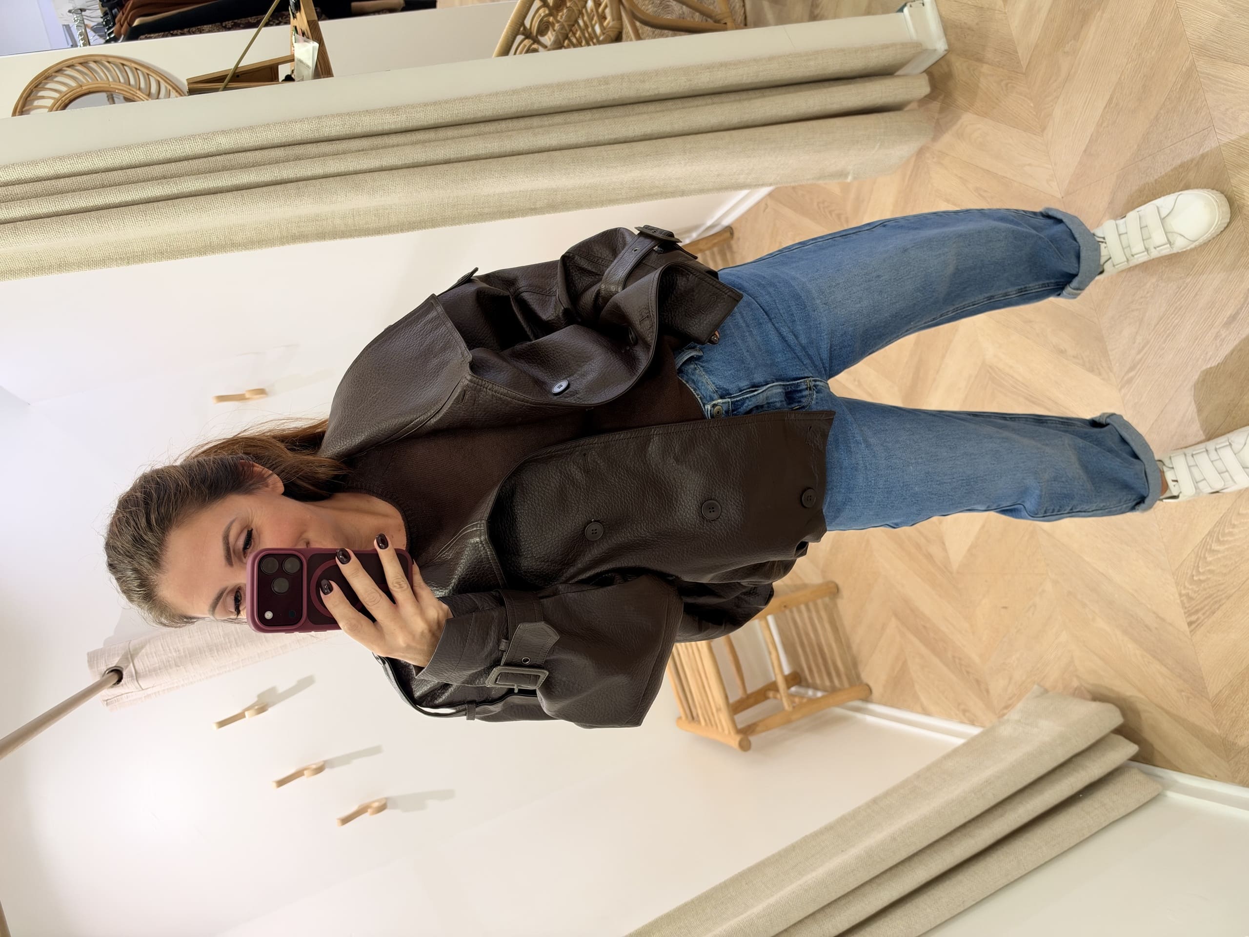 Blouson oversize Sandro chocolat – Image 8