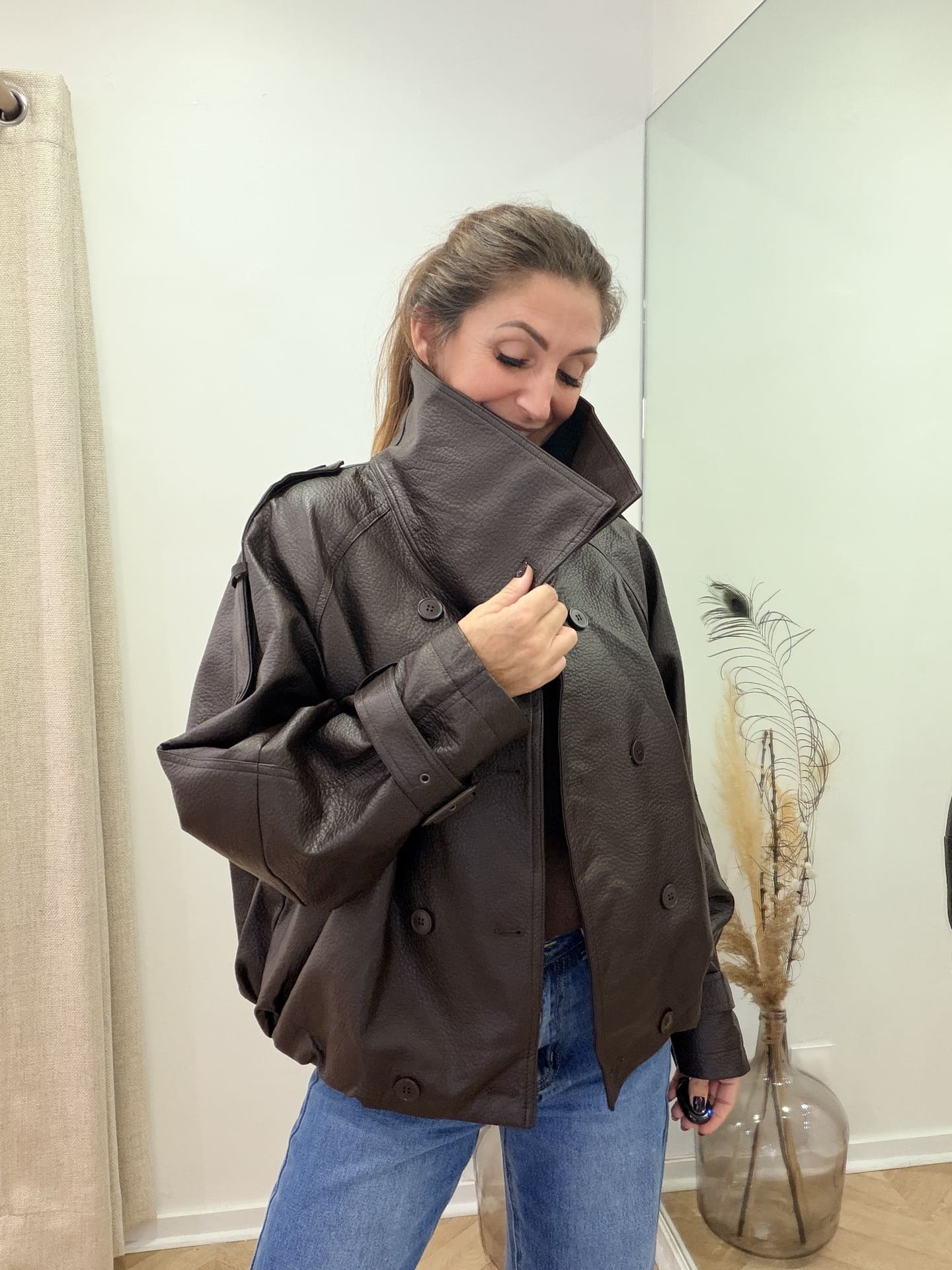 Blouson oversize Sandro chocolat – Image 5
