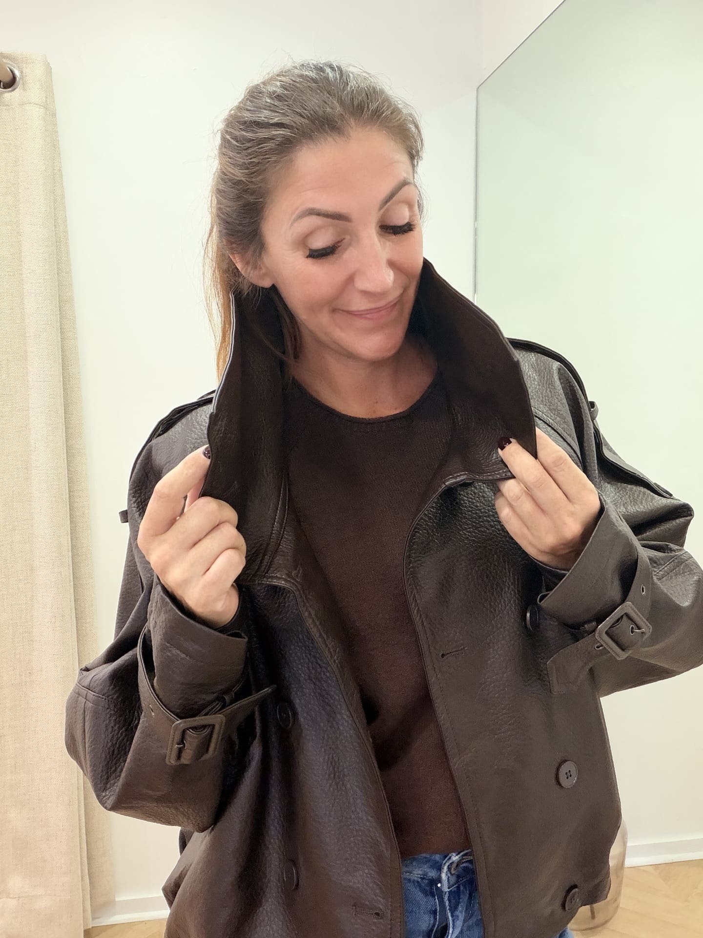 Blouson oversize Sandro chocolat – Image 6