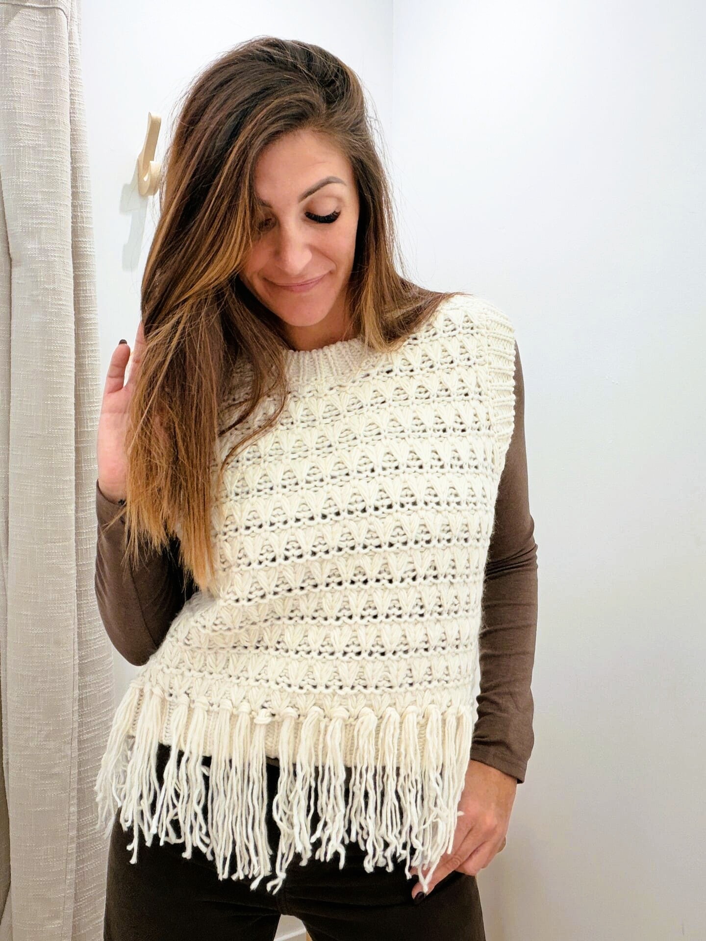 Pull sans manches Mélina crème