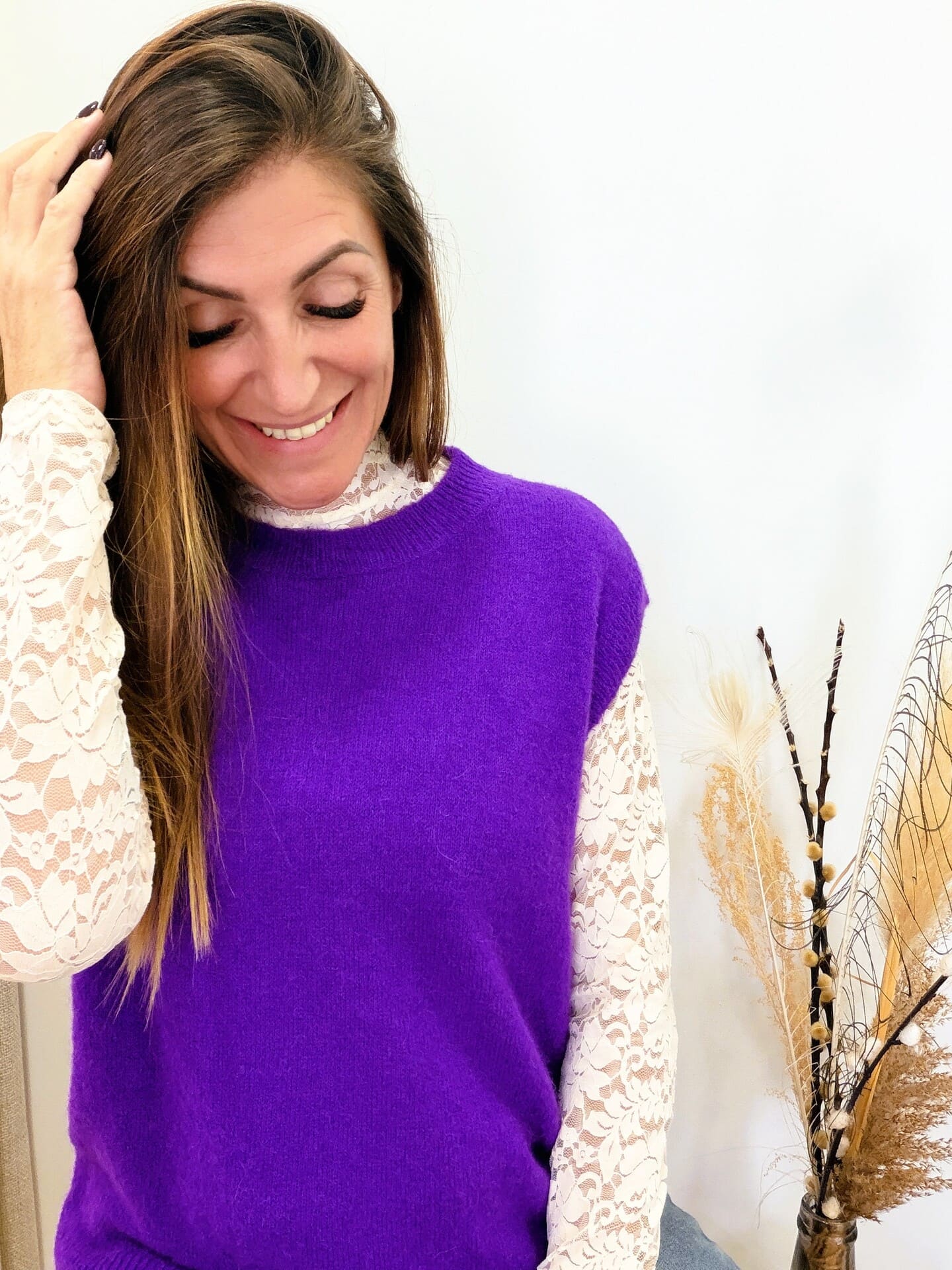 Pull sans manches Perle violet 🇮🇹
